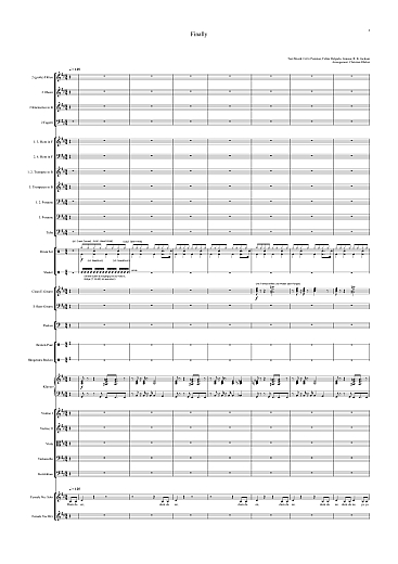 Orchester-Arrangement Finaly (CeCe Peniston), Noten für Orchester, Orchester-Partitur, für Orchester arrangiert, Orchester Partitur