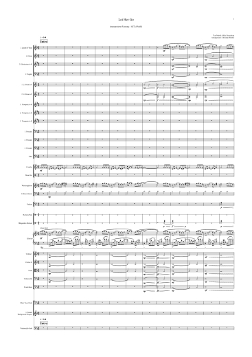 Orchester-Arrangement Let Her Go (Passenger), Noten für Orchester, Orchester-Partitur, für Orchester arrangiert, Orchester Partitur