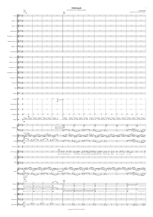 Orchester-Arrangement Hallelujah (Leonard Cohen)