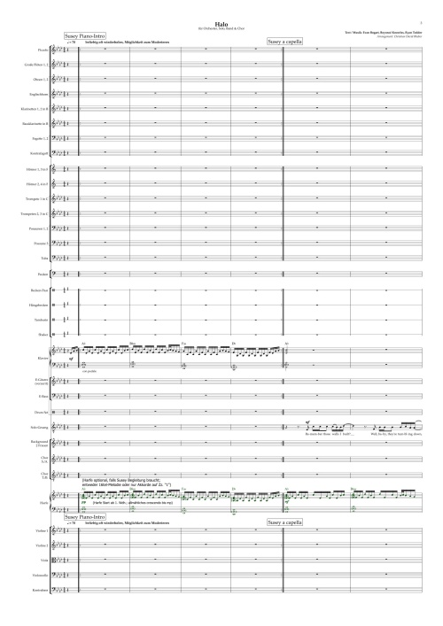 Orchester-Arrangement Halo Live from Wynn Las Vegas (Beyoncé)