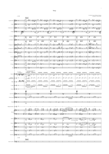 Orchester-Arrangement Sway (Michael Bublé), Noten für Orchester, Orchester-Partitur, für Orchester arrangiert, Orchester Partitur