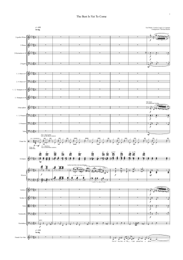 Orchester-Arrangement The Best Is Yet To Come (Nancy Wilson), Noten für Orchester, Orchester-Partitur, für Orchester arrangiert, Orchester Partitur